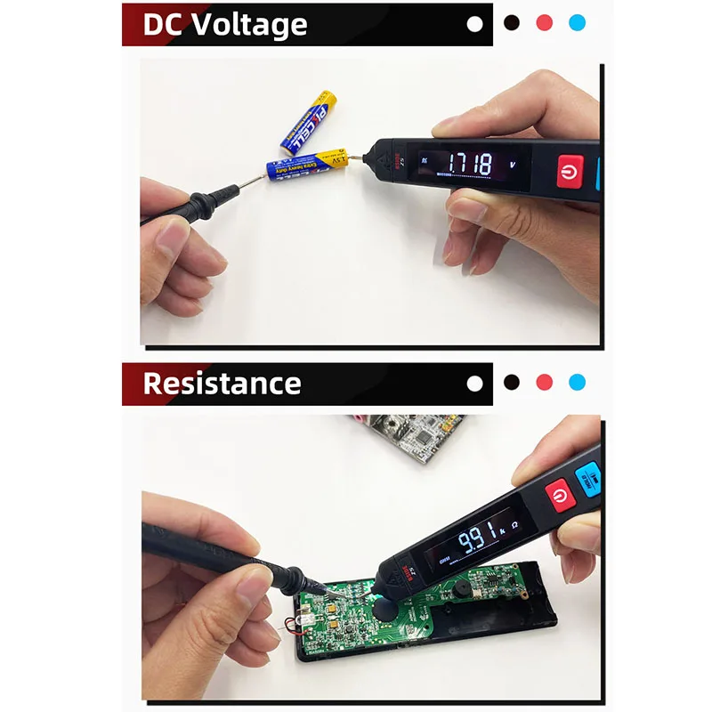 BSIDE Mini Digital Multimeter Smart Pen-Type EBTN LCD 6000 Voltmeter Capacitance Diode Voltage Tester for Electronic Repair