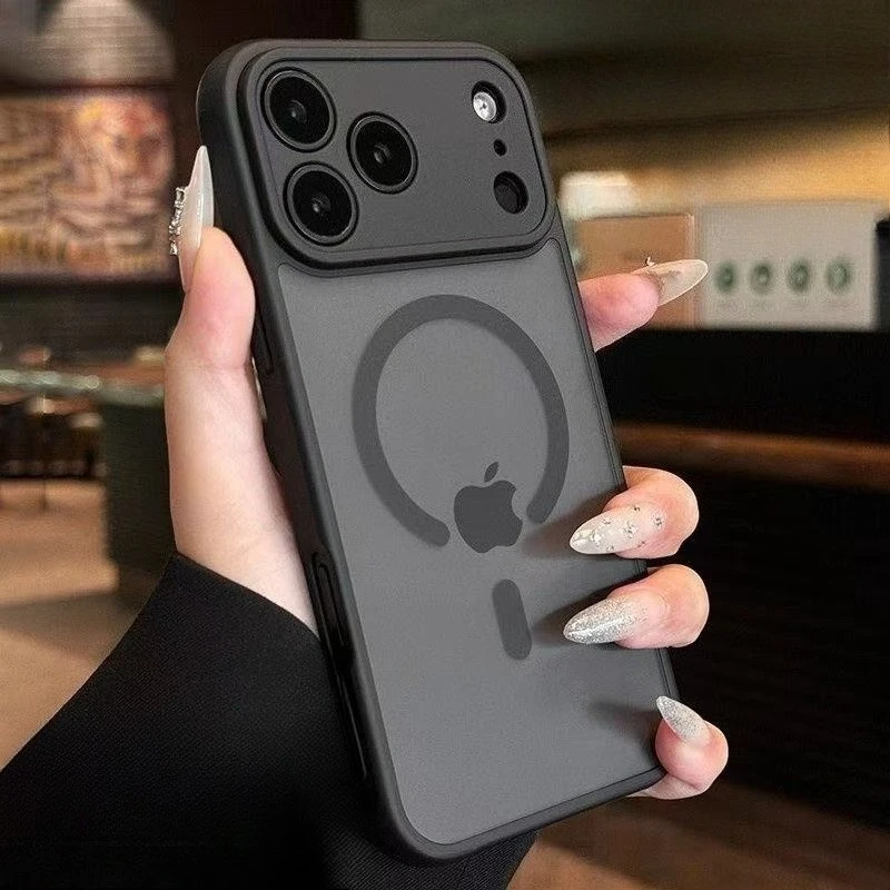 

Матовый полупрозрачный чехол для iPhone 17 16E 16 15 14 13 12 11 Pro Max Plus 16Pro iPhone16 Magsafe Mag Safe Чехлы для беспроводной зарядки