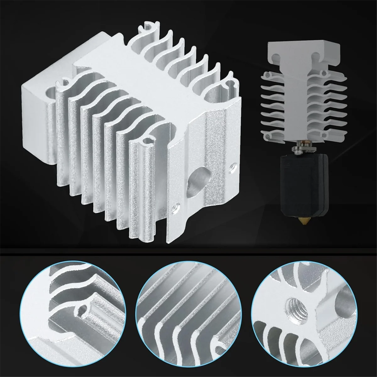 Bloco dissipação de calor para impressora 3D dissipador de calor radiador Hotend peças de reposição para Ender 3 V3 KE, Ender 3 V3 SE