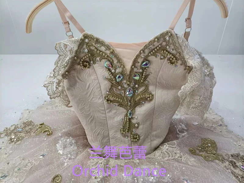 Fine Pattern High Quality Professional Custom Size Classical Adult Girls Golden Bird Ballet Tutu Costumes