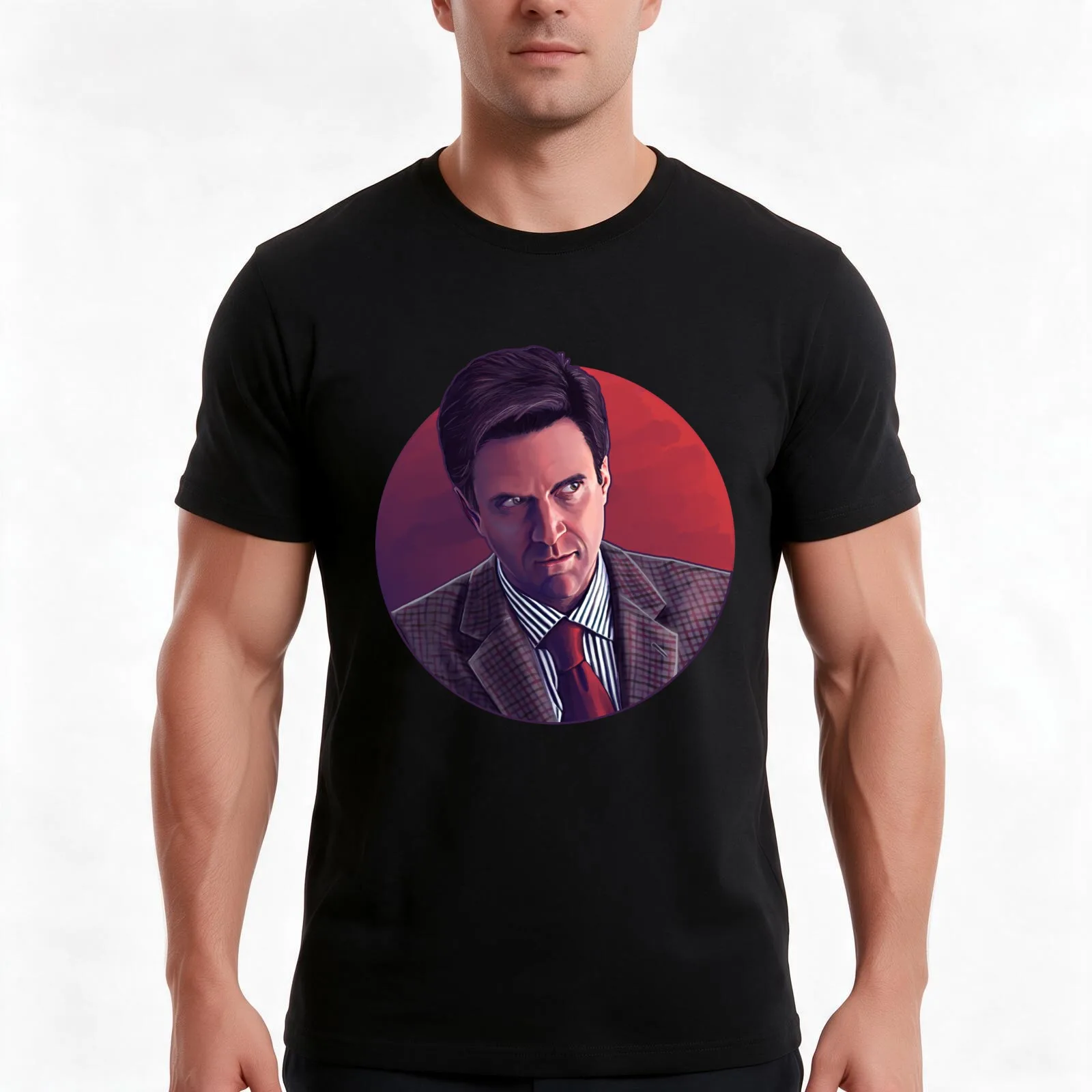 Frederick Chilton Red T-Shirt, Funny Graphic Print Tee, Unisex Cotton Casual Short Sleeve Top