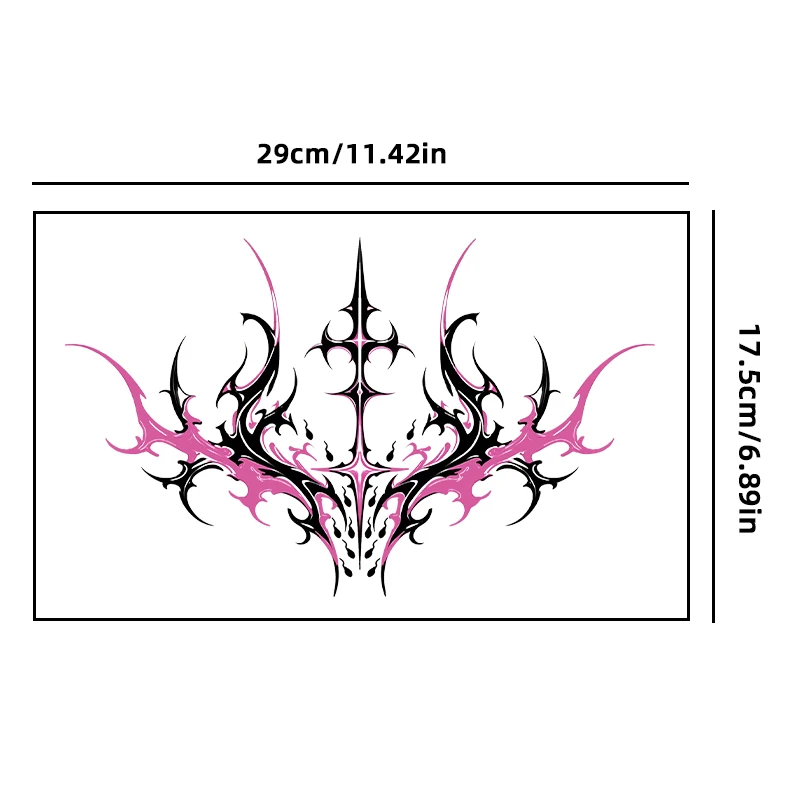 Colorful Luminescent Sexy Waist Tattoo Sticker, Navel Charm Temporary Sticker, Waterproof, Women's Chest Pattern, Realistic