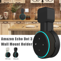 Echo Dot 3 Wall Mount Holder, Cord Management Bracket for Alexa Echo Dot 3rd Generation Speaker (EU US UK Plug)