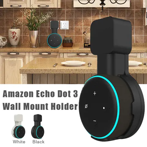 इको डॉट 3 वॉल माउंट होल्डर, एलेक्सा इको डॉट तीसरी पीढ़ी के स्पीकर के लिए कॉर्ड मैनेजमेंट ब्रैकेट (ईयू यूएस यूके प्लग) 8 best sales एलेक्सा इको डॉट 3 - №5
