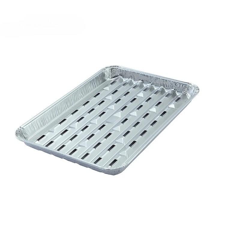 

Suitable for aluminum foil square disposable barbecue pan oven open flame barbecue aluminum foil holder outdoor barbecue picnic