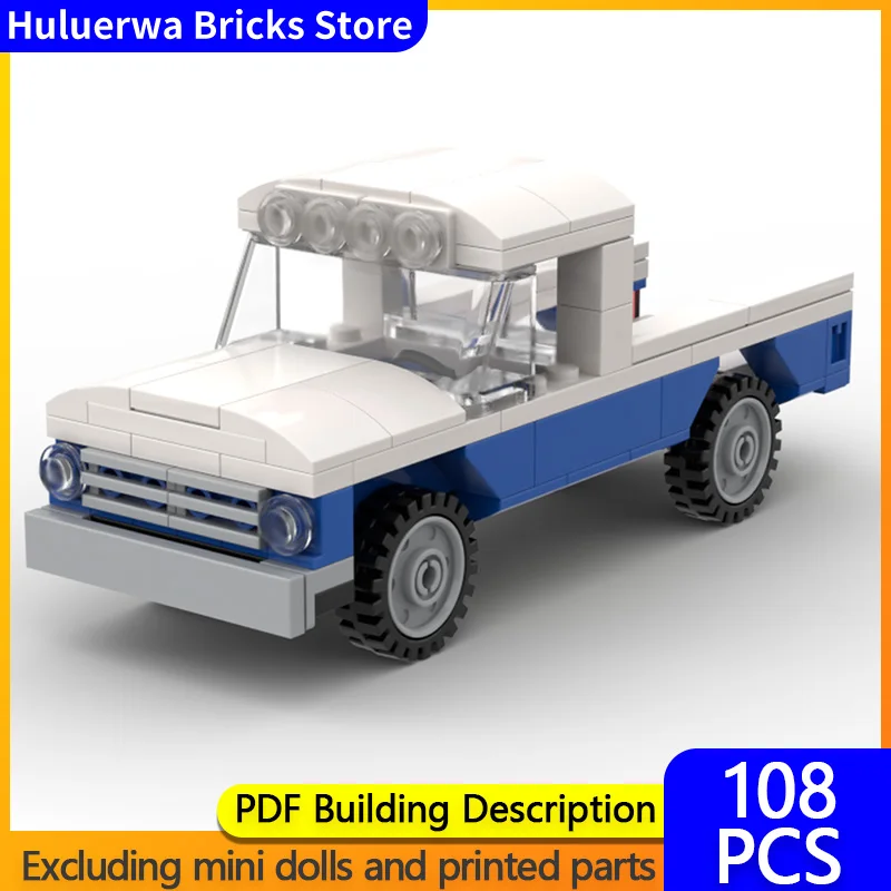 

Модель скоростного гоночного автомобиля MOC, строительные кирпичи F-250, пикап, модульная технология, детские праздничные подарки, сборка игрушек, костюм