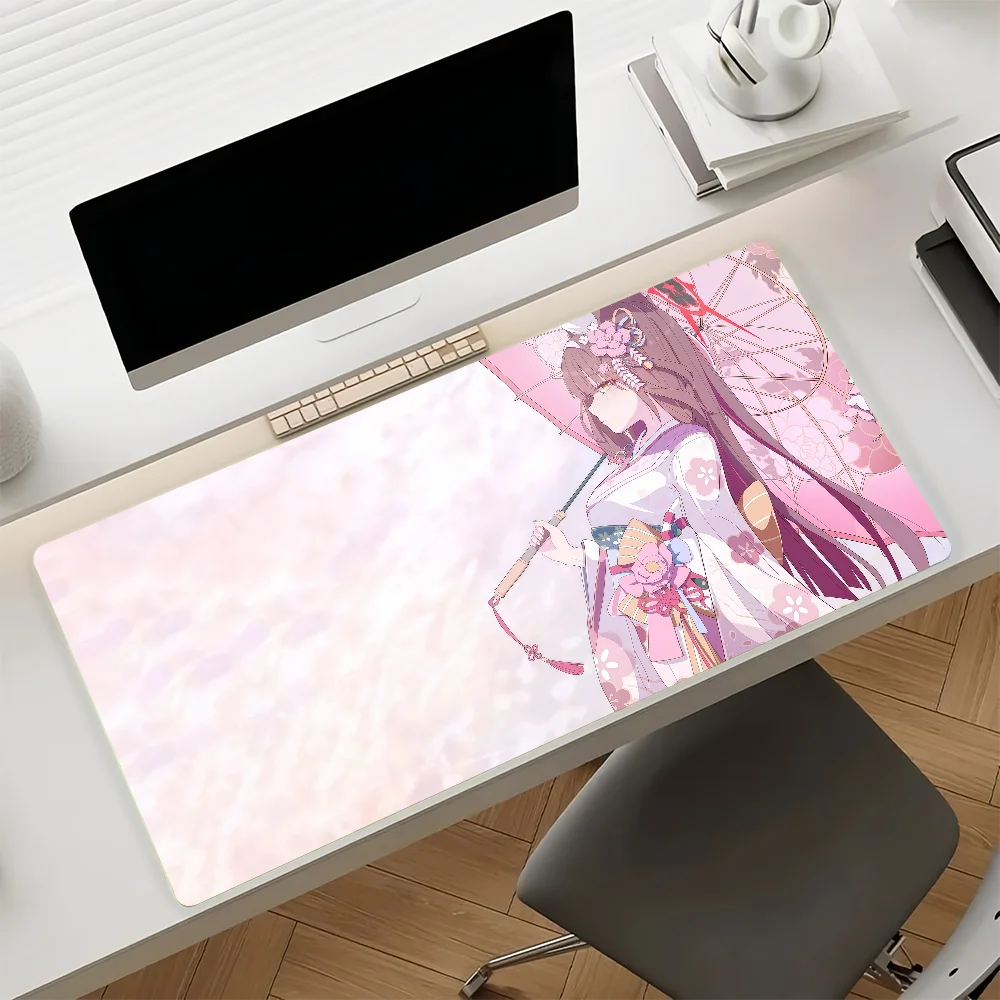 Games Girl Blue A-archive Kosaka Wakamo Mouse Pad Anti Slip Rubber Edge Locked Thickened Laptop Gaming Desk Mat