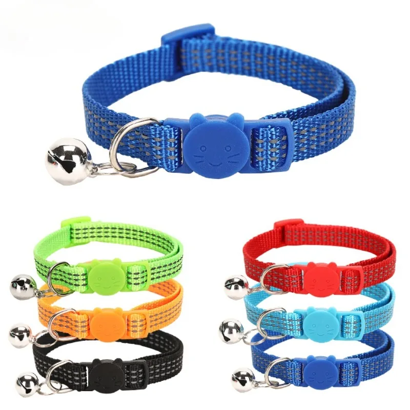 

Reflective Silk Colored Cat Buckle Three-Wire Reflective Cat Collar Adjustable Safety Buckle Webbing