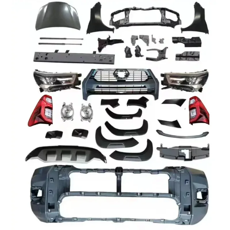 

Factory Hot Selling Old to New Full Set Bodykit for to Yo Ta Hilux Vigo 2004-2015 to Rocco 2023 Car Accessories Front Rear Bumpe