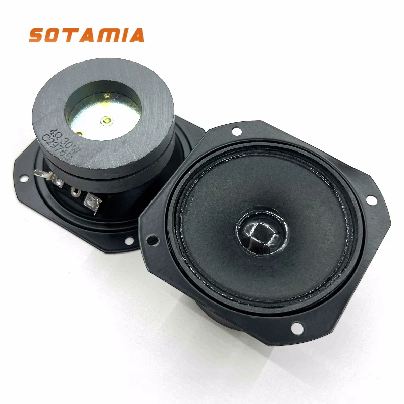 SOTAMIA 2PCS 3 Inch Tweeter 4 Ohm 30W Fever Grade Dual Magnetic Tweeter Speaker Bluetooth Sound Box Home Theater Sound System