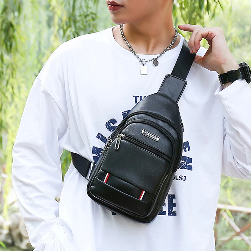 Popular Belt Bag Sling Chest Pouch Daily Anti-theft Men Chest Shoulder Bag Casual Multi-pocket Waist Crossbody Tote