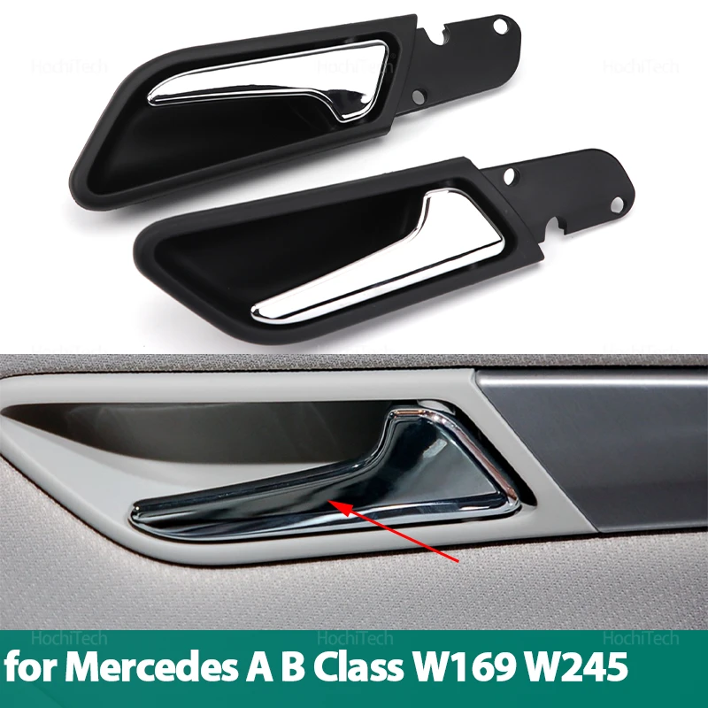 مقبض الباب الداخلي الأمامي الأيسر من الكروم مناسب لسيارة Mercedes-Benz A-Class W169 A160 B-Class W245 B180 1697600961 1697600308