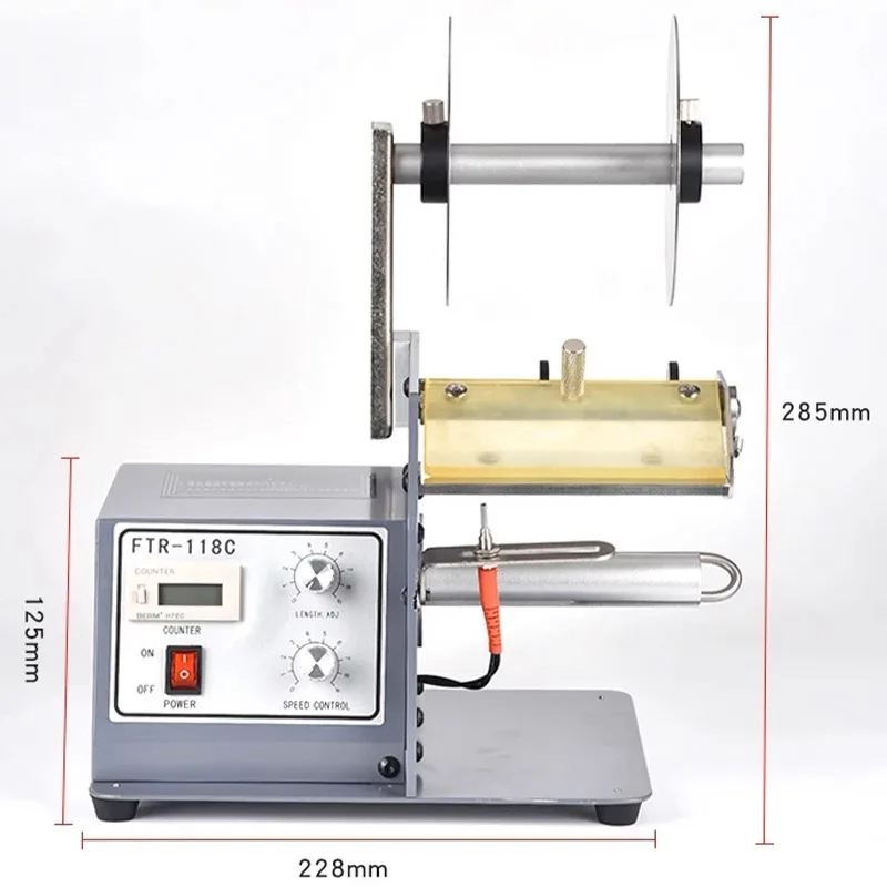 FTR-118C Electric Fibre Optical Sensor Transparent/PET Clear Film Label Stripping Dispenser Machine Automatic Peeling Machine