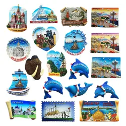 Asia Russia Flavour 3D Fridge Magnet Tourist Souvenirs Refrigerator Magnetic Decoration Articles Collection Handicraft Gift