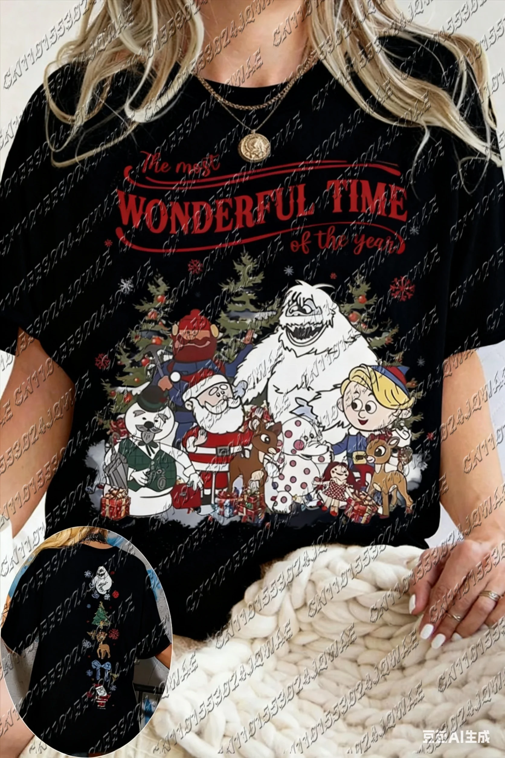 ديزني هالوين عيد الميلاد جديد لطيف خمر رودولف عيد الميلاد البلوز الرجال النساء أزياء عارضة زوجين قصيرة الأكمام تي شيرت