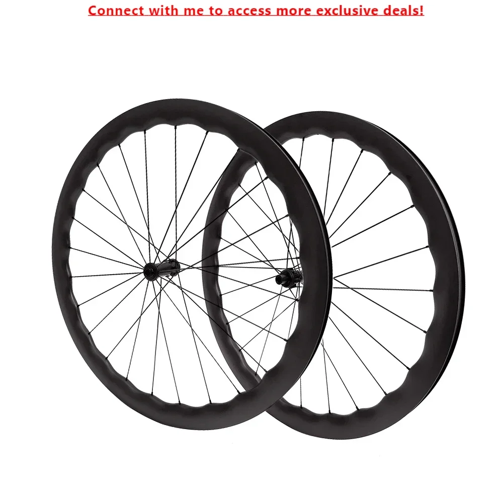 

Airwolf Super Light Wave Rim Carbon Bicycle Wheelset Disc Brake Gravel Wheels Carbon Wheelset 700C For Road Gravel Bicycle