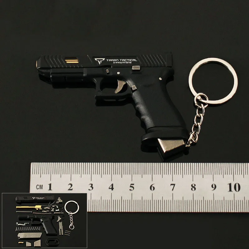 Llavero Mini modelo de pistola ttiG34, llavero colgante de Metal de arma de joyería, bolsa de llavero de coche, regalo para niños y hombres, 7cm