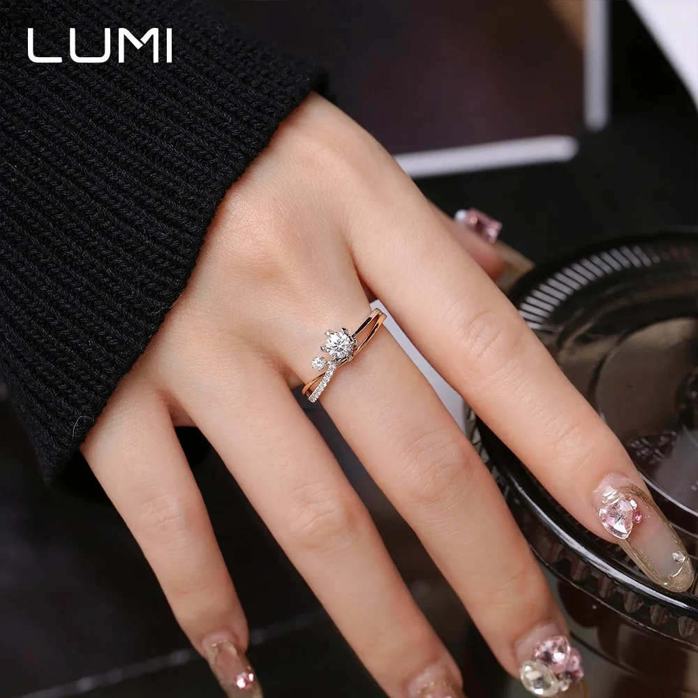 خاتم بتصميم مويسانيتي ستار أوربت VVS1 للسيدات بلون D | S925 خاتم الزواج من الفضة الاسترليني وعد أبدي #4