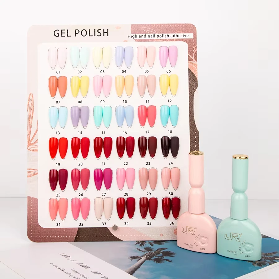 JR 18-częściowy zestaw żelowych lakierów do paznokci, popularny zestaw kolorowych lakierów żelowych, lakier żelowych Soak Off UV/LED, do zdobienia paznokci w salonie domowym, prezent festiwalowy