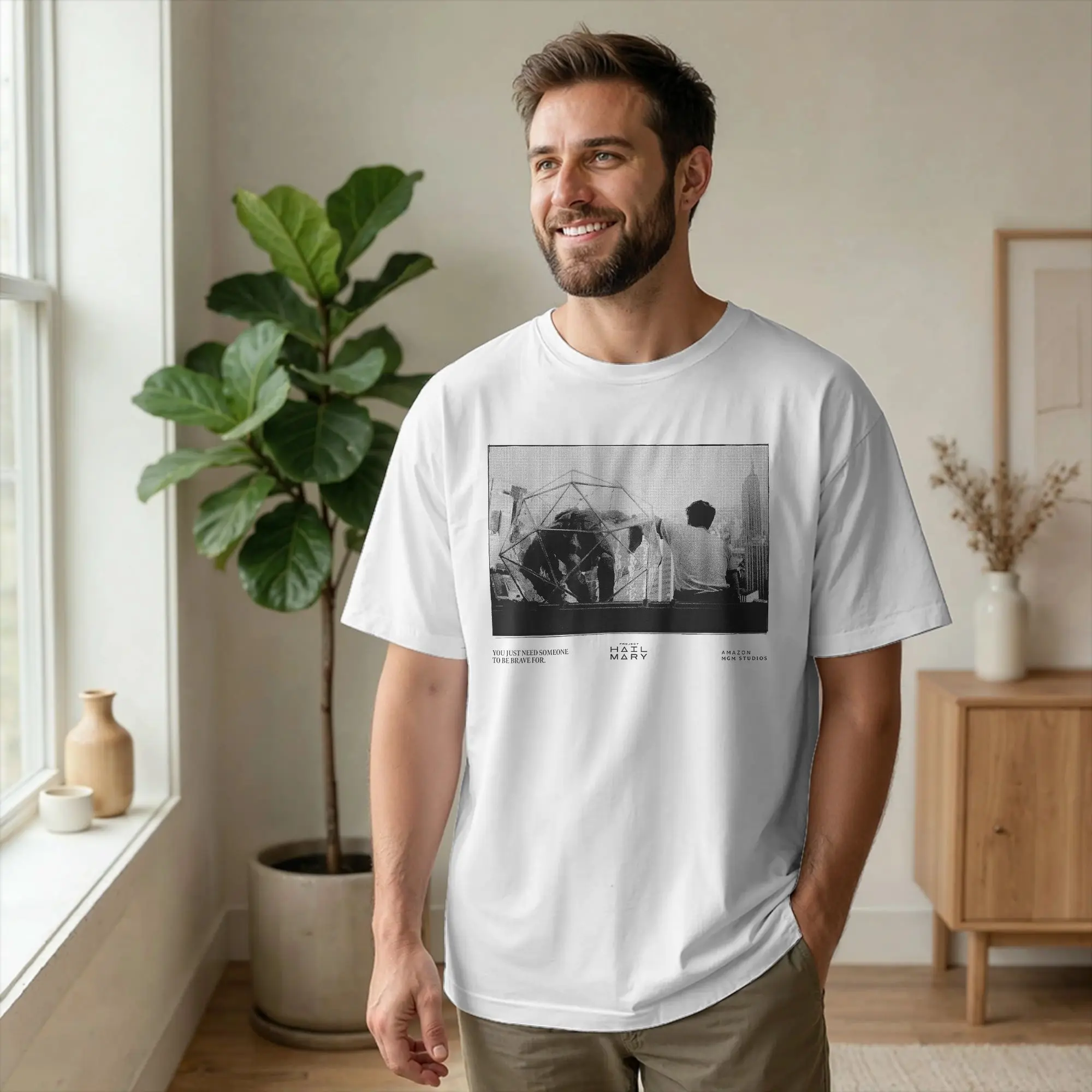 Project Hail Mary You Just Need Someone Men T Shirts Book Vintage Tee Short Sleeve Round Neck T-Shirt Cotton Gift merchandise
