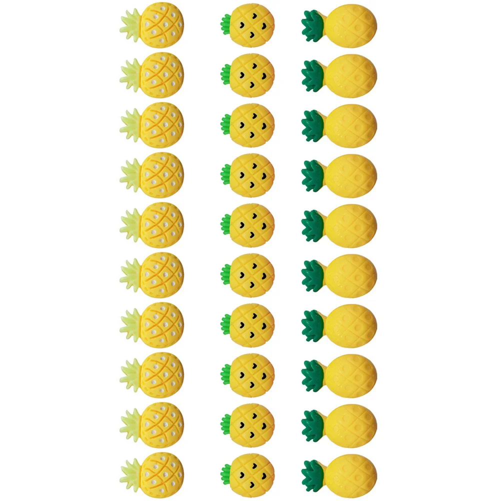 

30pcs Cartoon Thumbtack Pushpin Decorative Tacks Aluminum Resin Cute Shapes Multipurpose Map Markers Office Supplies