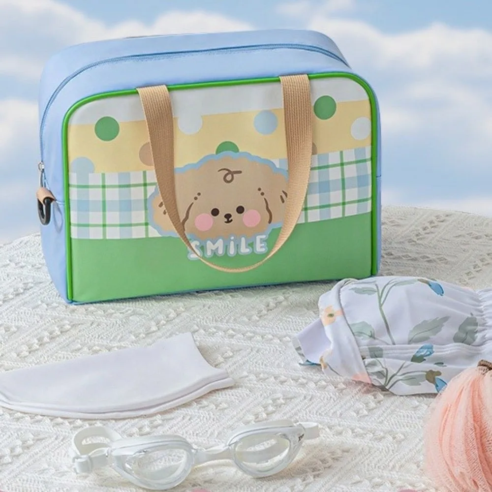 

Dry Wet Separation Hand-held Swimming Bag Large Capacity Waterproof Crossbody Fitness Bag Animal Pattern Cartoon