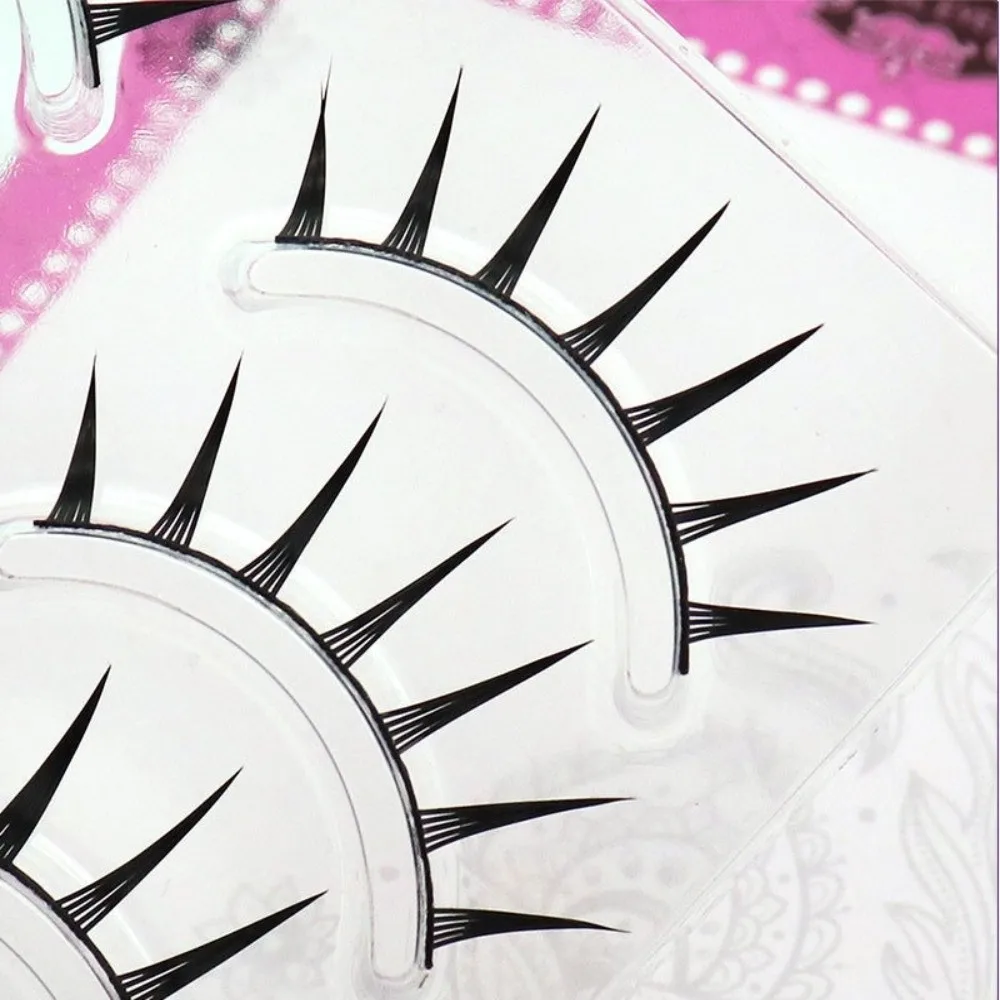5 pairs/box Black Anime Cartoon False Eyelashes 9-11MM Curvature C DIY Lashes Extension Eyelash Hard Stem