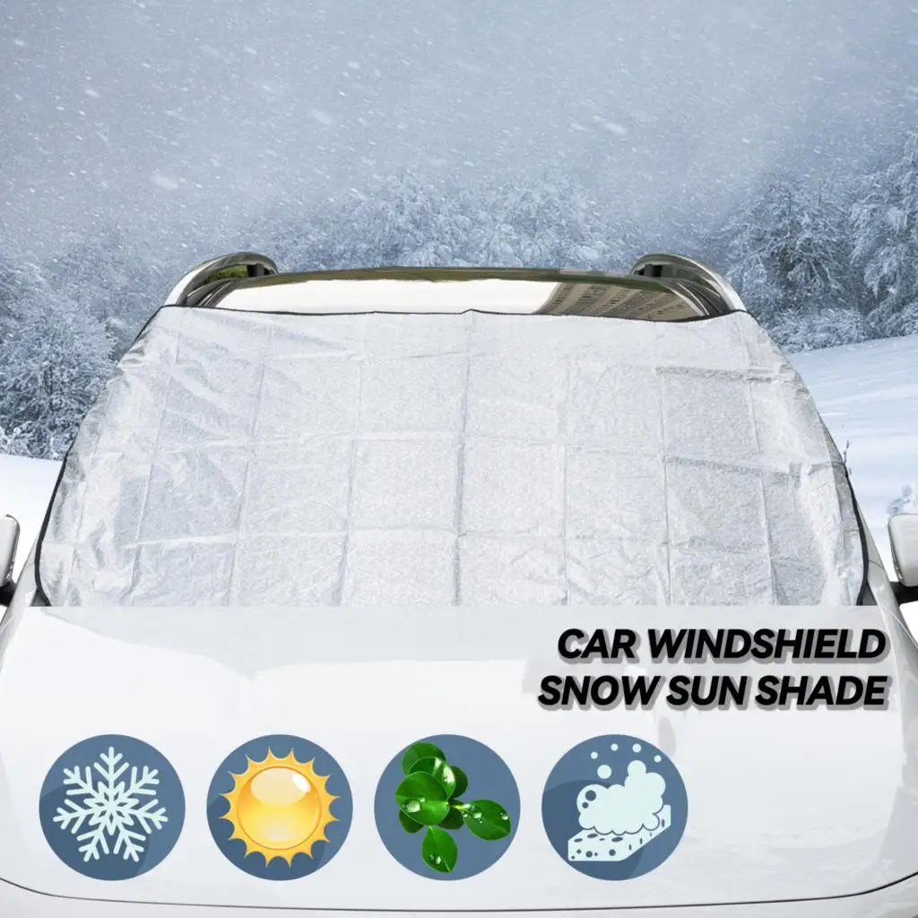 Car Snow Cover Car Cover Windshield Sunshade Outdoor Waterproof Anti Ice Frost Auto Protector Winter Automobiles Exterior Cover