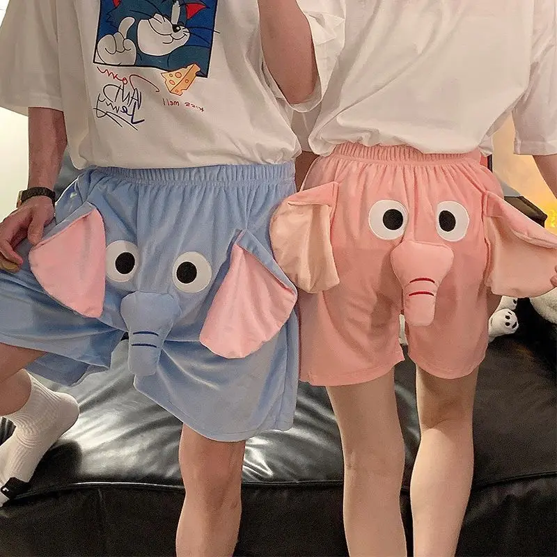 حجم كبير لطيف مضحك الفيل جذع زوج بيجامة السراويل للجنسين السراويل الرجال سراويل تقليدية المرأة المتسكعون الكرتون السراويل فضفاضة