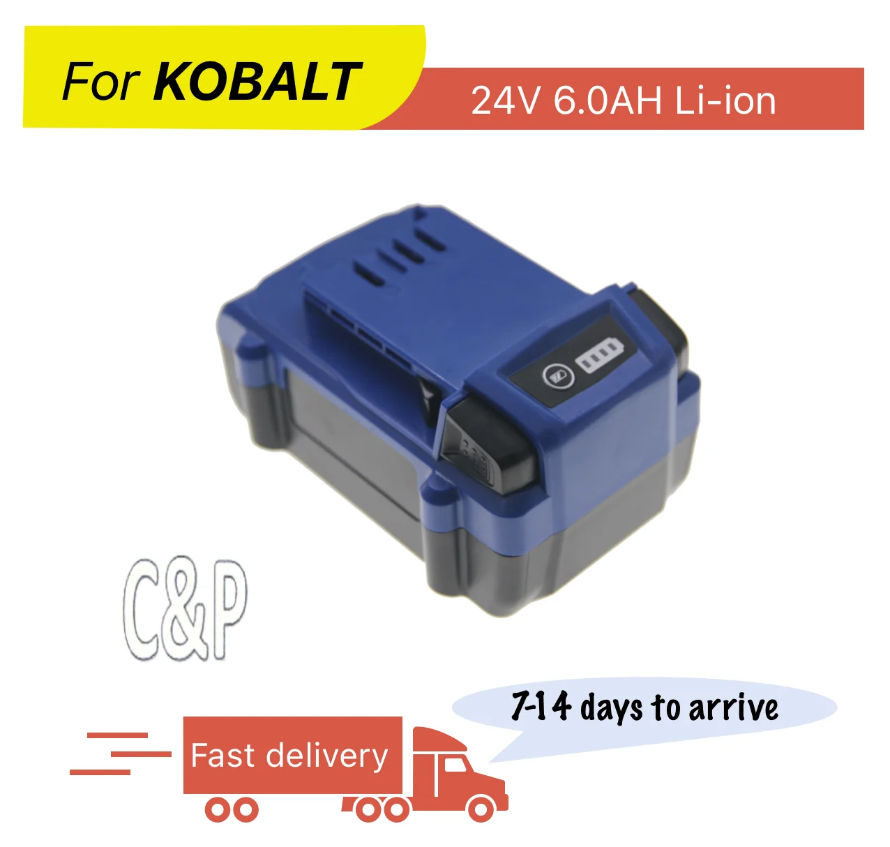 

C&P For KOBALT 24V Battery Pin 6.0AH Li-ion Extended Capacity kb624-03 kb524-03 kb424-03 Tools KCS 6524B-03 KCW 5024B-03