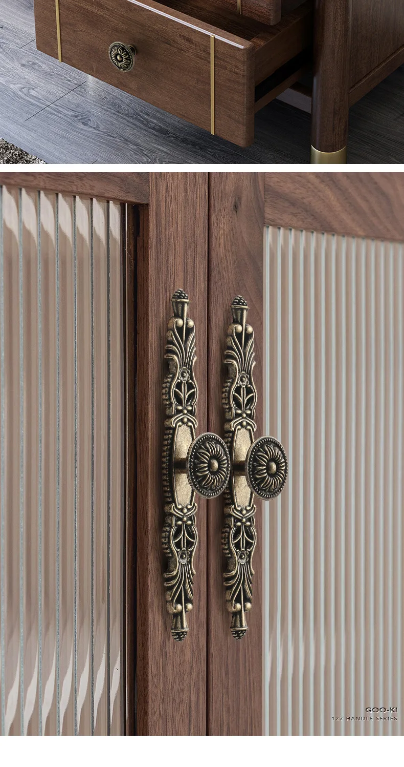Antike Schubladenknöpfe, Bronzegriffe, Schlafzimmergriffe, Küchenschrankgriffe, Schuhorganizer-Griffe, Retro-Griffe für Möbel – Detail 6