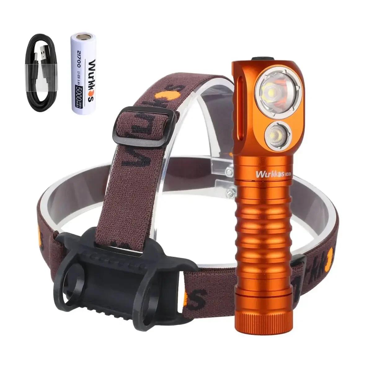 Wurkkos HD20 USB C Rechargeable Headlamp 2000 Lumens Head Torch Mini Flashlight