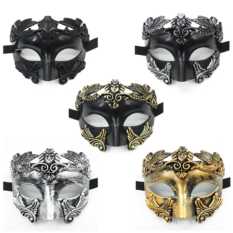Cross-border Halloween Venice Ancient Greece and Rome Mask Egyptian Men's Masquerade Samurai Mask