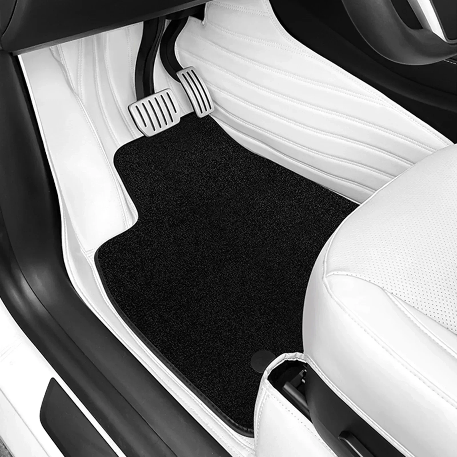 For Tesla Model 3 Y White Interior Center Console  Storage Box Steering Wheel Cover Screen Protection Decorative Footrest Seat