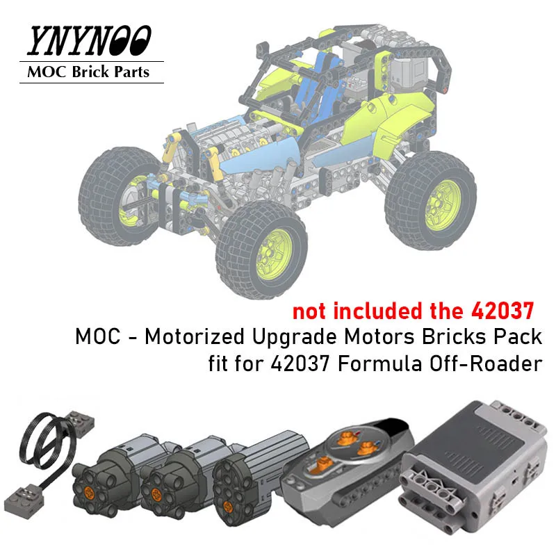 

Technical MOC Motorized Motors RC Bricks Pack fit for 42037 Formula Off-Roader Buggy Buggy Truck Vehicle Building Blocks DIY Toy