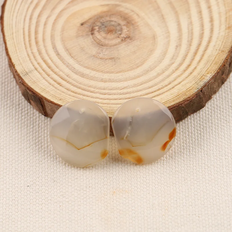 

B&F Agate Earring Beads for Jewelry Making, Handmade Natural stones beads, Stones for jewelry Making Supplies