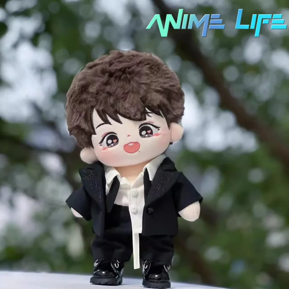 

Xiao Zhan Idol Star Cool Guy кукла игрушка 20 см костяное тело мягкая плюшевая черная одежда одеваются косплей оригинальный MDZS G