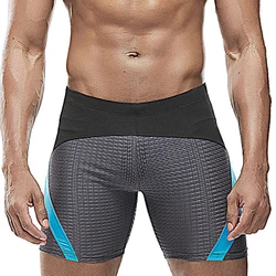 Men Swim Trunks Briefs Board Surf Beach Shorts Mesh Swimwear Summer Breathable Stretch Longshorts