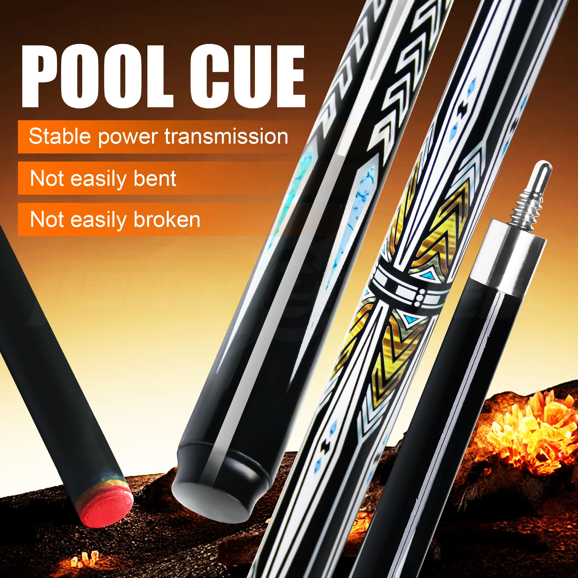 hit productHigh-end Sword Feather Pool Cue - 13mm Tip Uni-loc Joint Frosting Process Billiard Cue