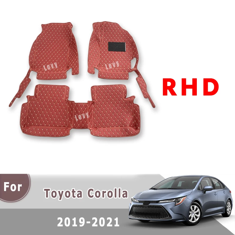 

Right Hand Drive Car Floor Mats For Toyota Corolla Hybrid 2019 2020 Custom Carpets Auto Accessories Non-slip Rugs