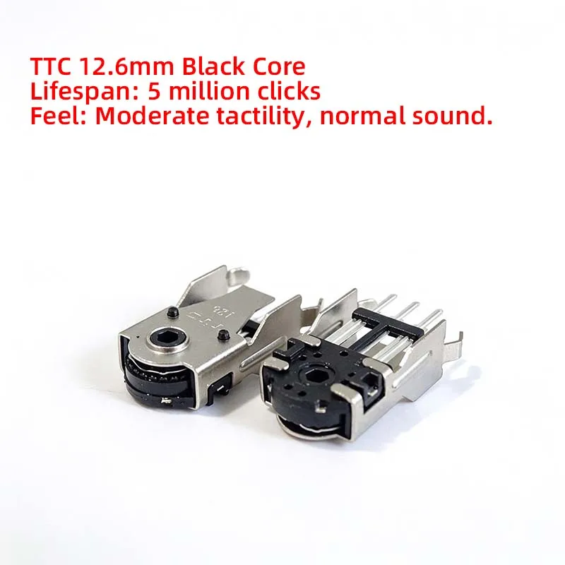 5PCS TTC 12.6mm Black Core Encoder Gaming Mouse Scroll Wheel Decoder Repair Parts`