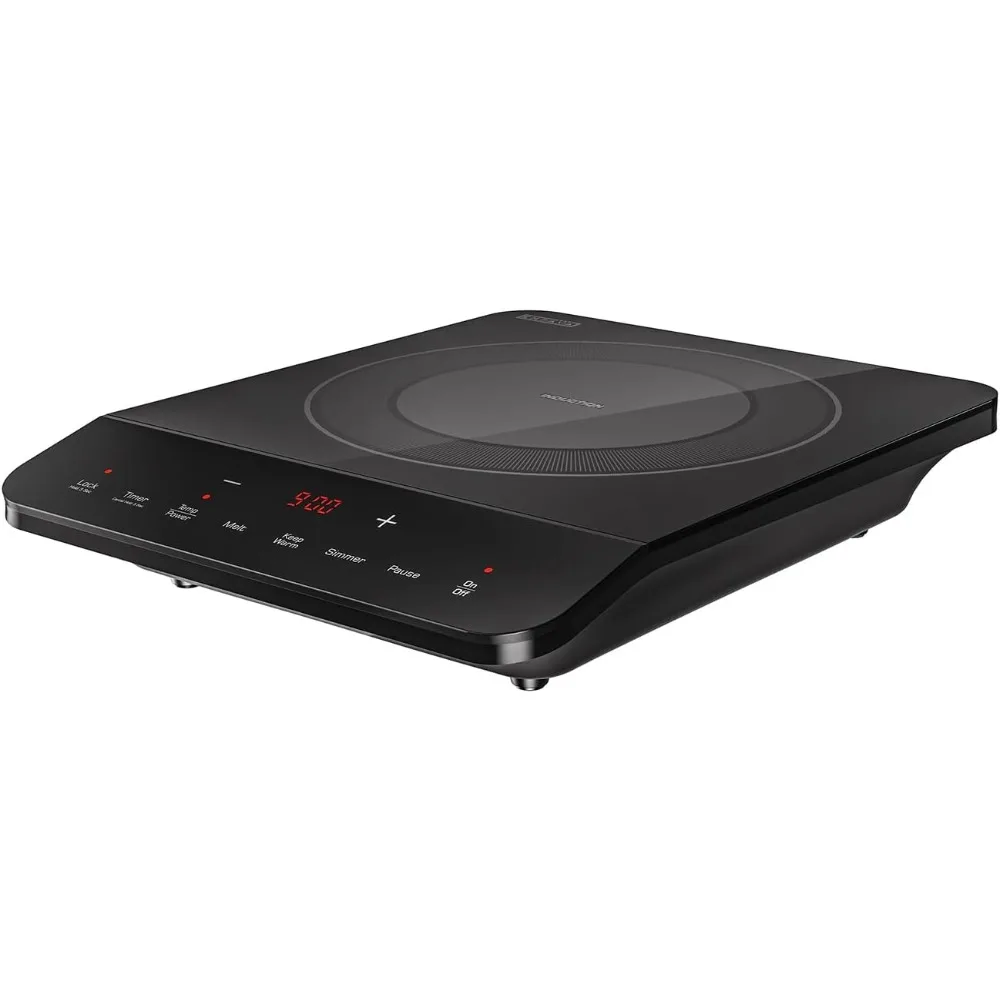 

Portable Induction Hot Plate Cooktop, Single 1 Burner Countertop Cooker, 3 Preset Modes, Shatter-proof Flat Glass Top