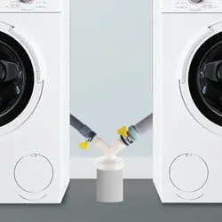 Dual-Interface Washing Machine Drain Tee Dual-Purpose Pipe Connector Floor Drain Joint Anti-Return Two-In-One Drain Pipe Tee