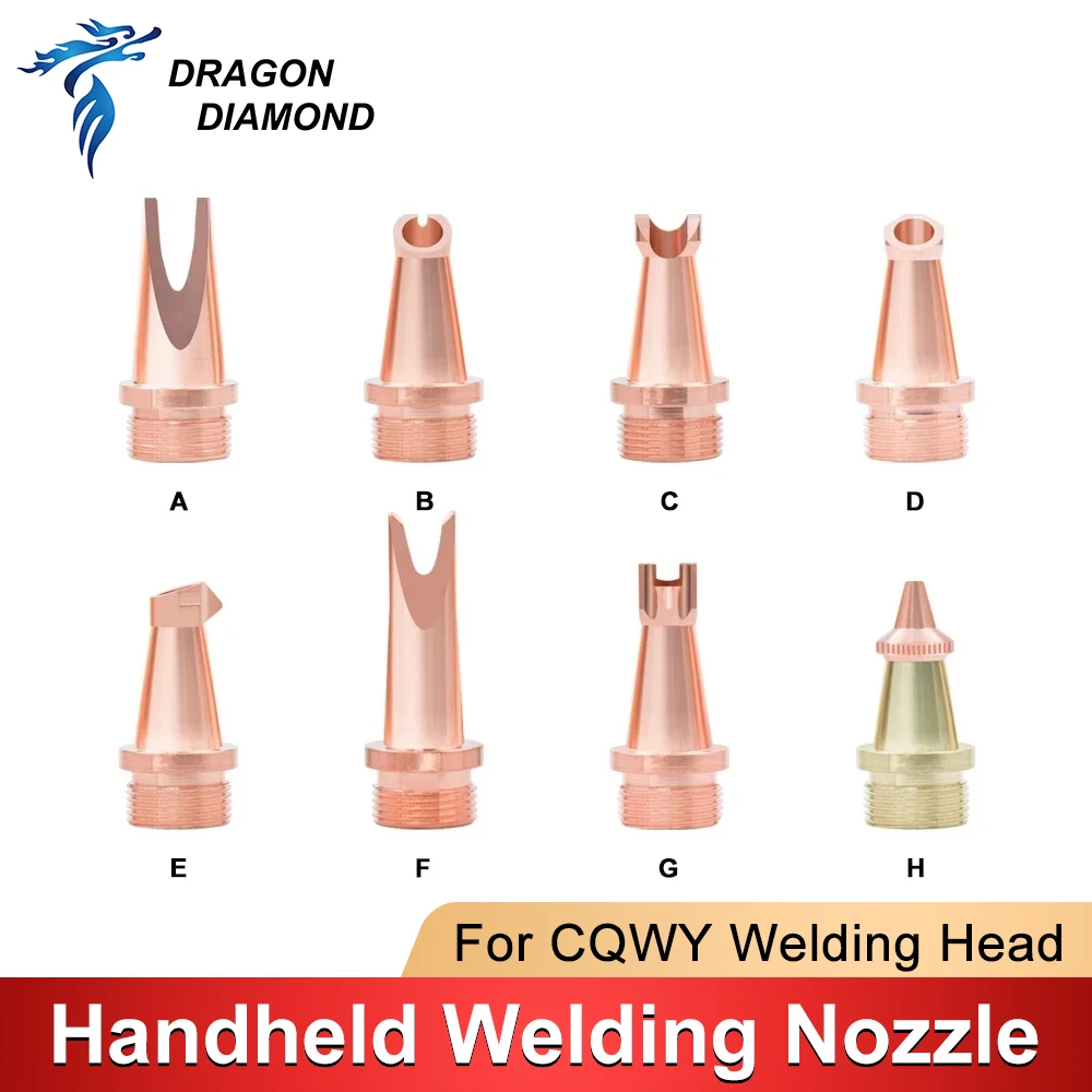 Original Laser Welding Nozzle Copper Hand-held Head Thread M16 Type A-H Cutting Nozzle For CQWY Handheld Welding Machine