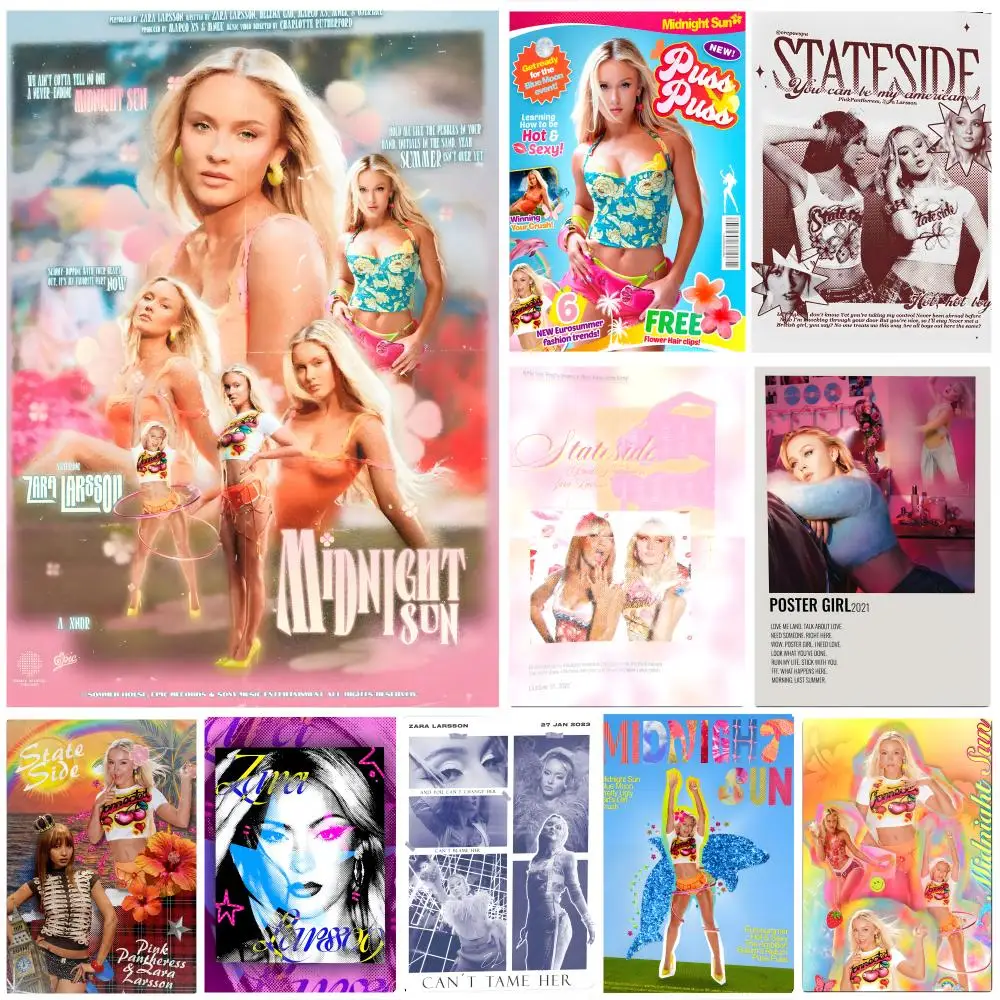 Singer Z-Zara L-Larsson Poster HD art, waterproof, sticky wall, home decoration (living room, bedroom, bar), aesthetic