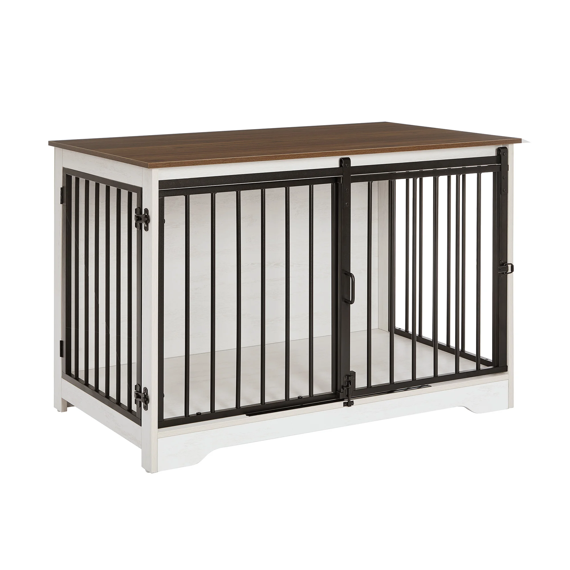 Hondenkooimeubilair, 100 cm hondenbox voor thuis, schuifdeuren, 2 deuren, moderne hondenbox houten binnen voor kleine/middelgrote/grote honden