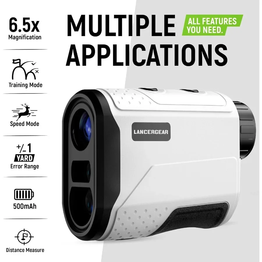 Pengukur Jarak Tahan Air dengan Pembesaran 6.5X, Kompensasi Kemiringan, dan Mode Kecepatan untuk Pengukuran Jarak yang Akurat dalam Berburu