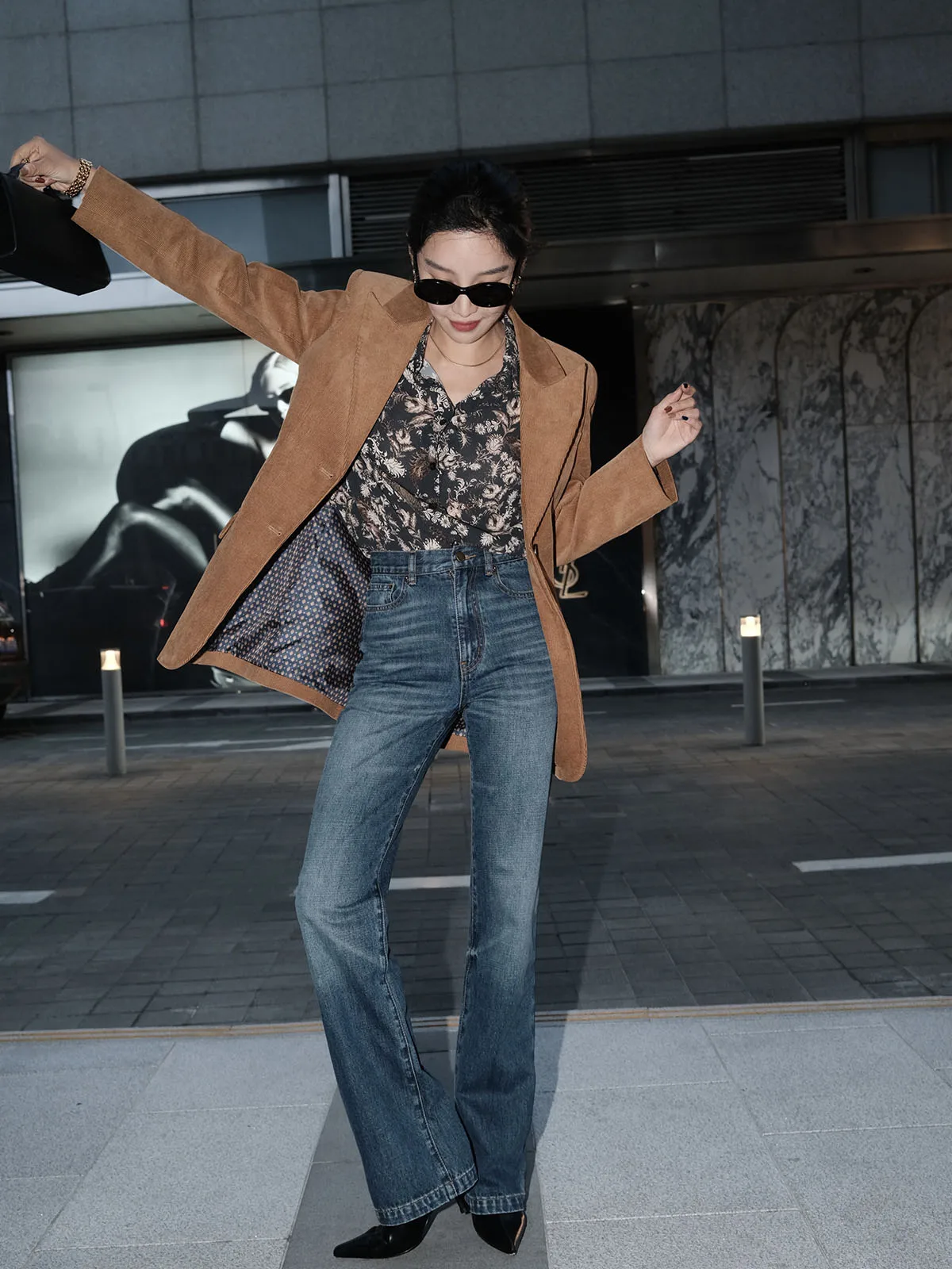 

Schweele Retro Yl Faionable Classic 3D l Wa Синие прямые джинсовые джинсы женские с высокой талией из хлопка стрейч