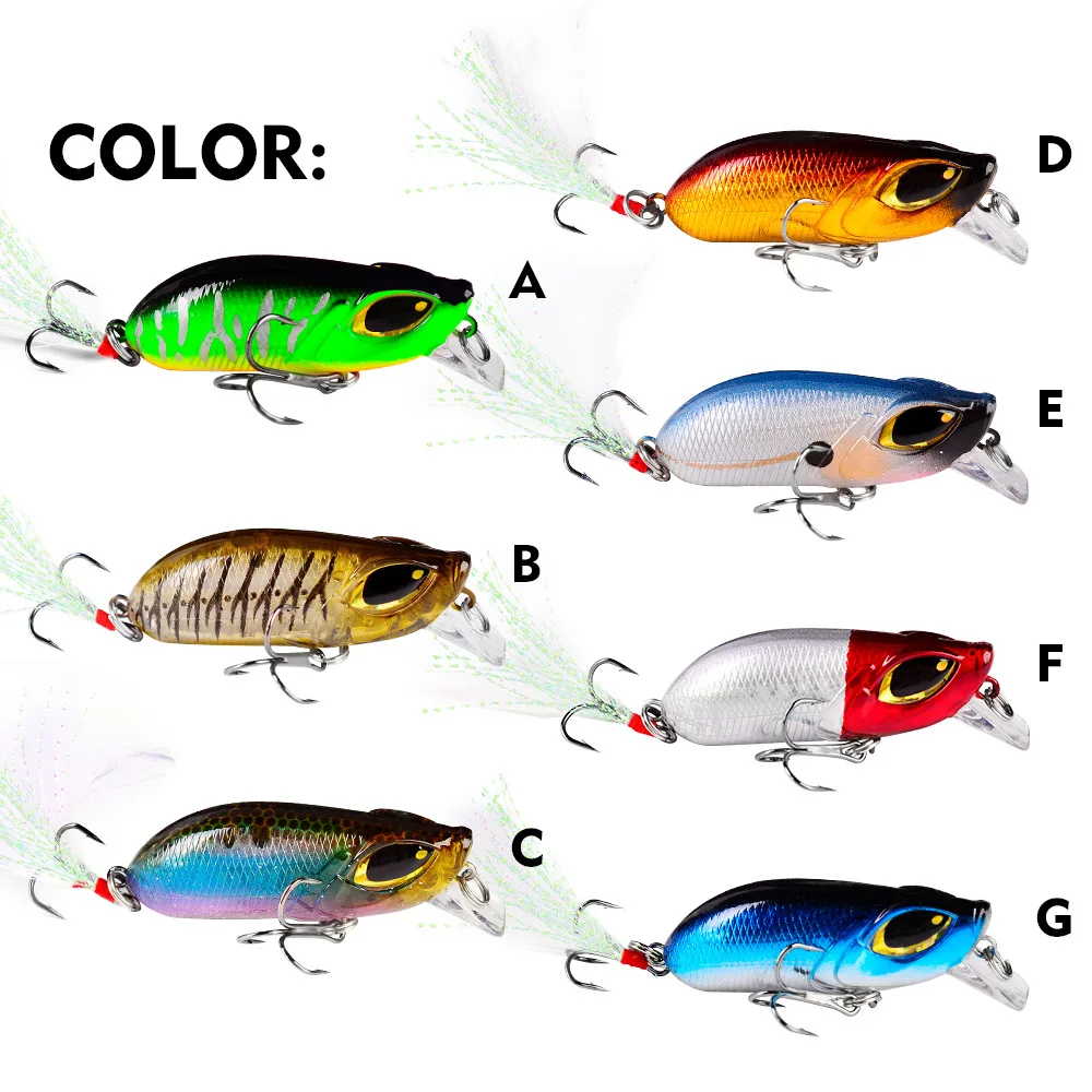 5.5cm8.26g Floating Lure Surface Fishing Lure Walk Artificial Saltwater Hard Bait Bass Plastic Walker Tackle Bionic Plastic Lure