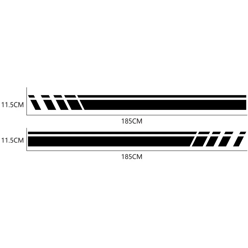 6PCS Fashion Racing Car Sticker Stripe Modelling of DIY Decoration Door Waist Line Rearview Mirror Hood PVC Decals Accessories.